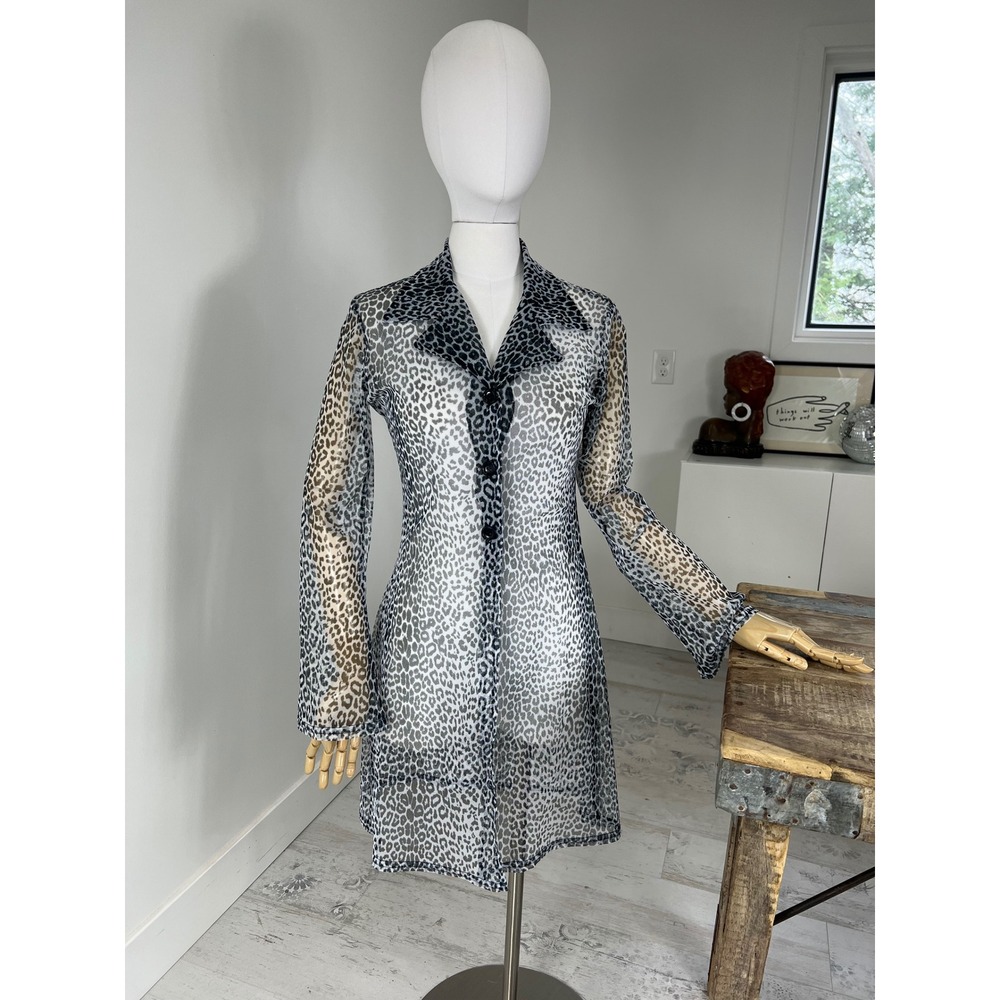 Y2K Sheer Animal Print Duster Breaking Loose Long Layer Top